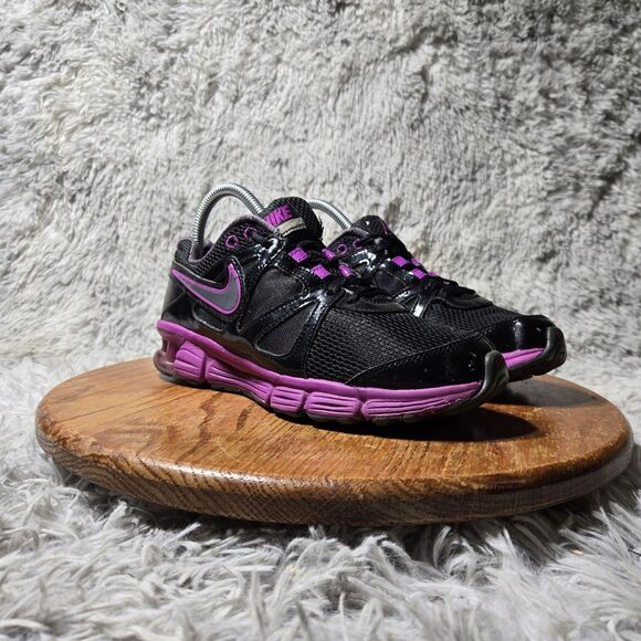 2012 Nike Reax Rocket 2 Womens Size 7 Retro Y2K Black/Purple Shoes 454175-003 - Picture 1 of 9